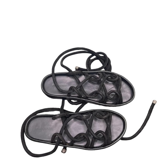 AllSaints Kofu Wrap-around Ankle Platform Sandal 38 - Picture 3 of 11